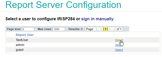 Form used to open Logi Report