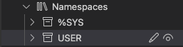 Tree view of server namespaces