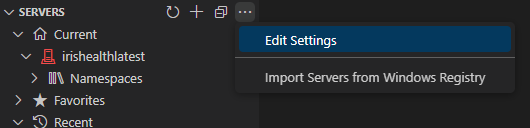 Server manager settings section