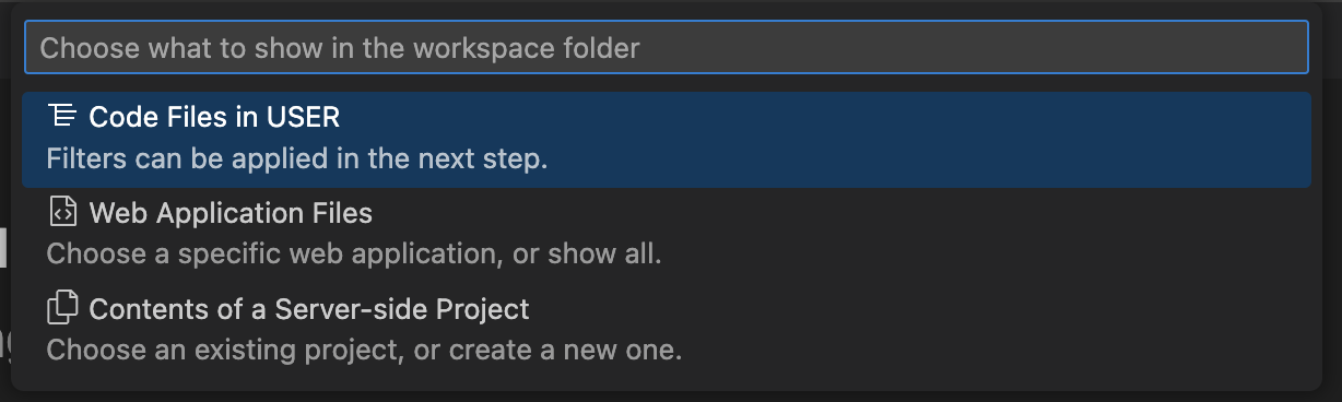 Drop-down file type selector