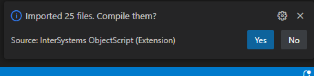 notification prompt to compile imported files