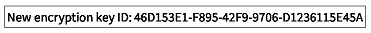 An encryption key ID, which is roughly 30 characters long.
