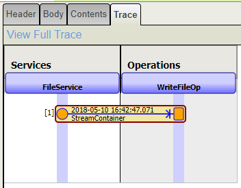 Message Viewer tracing message from business service to business operation