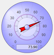 generated description: speedometer middle circle