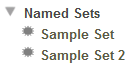named sets folder expanded to show 2 named sets