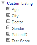 generated description: listing custom fields