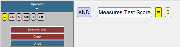 generated description: searchable measure choose operator