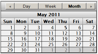 generated description: calendar widget