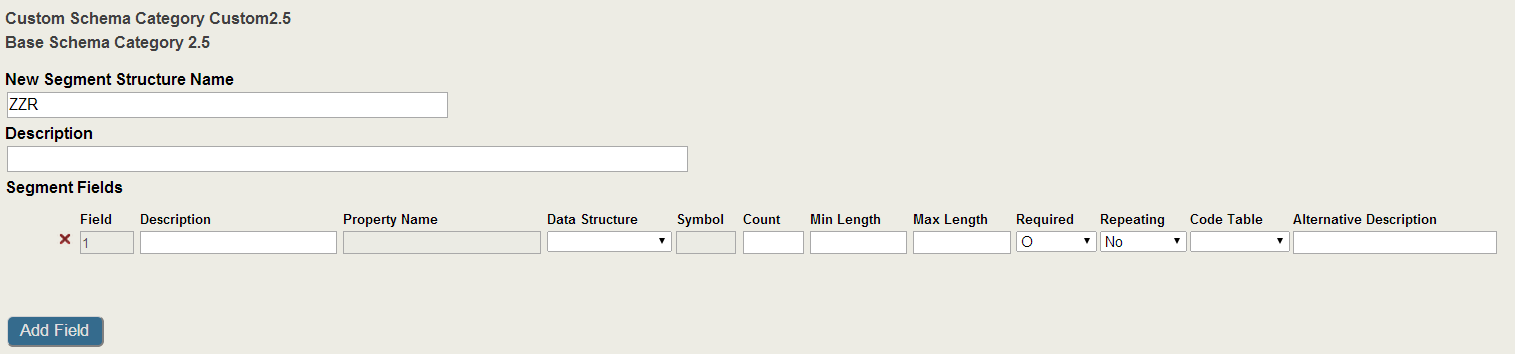 generated description: custom schema new empty segment