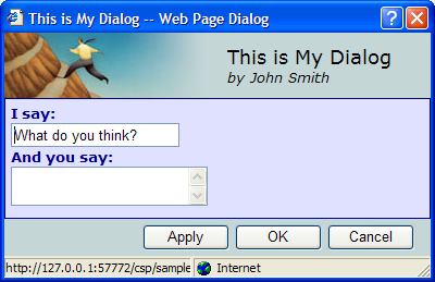 generated description: dialog custom