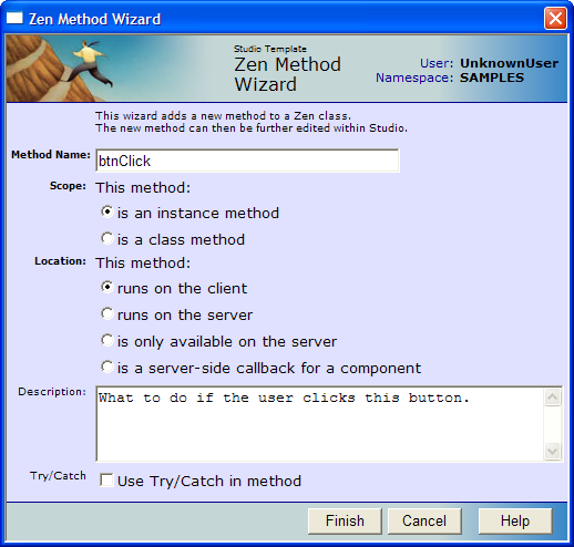 generated description: method wizard client