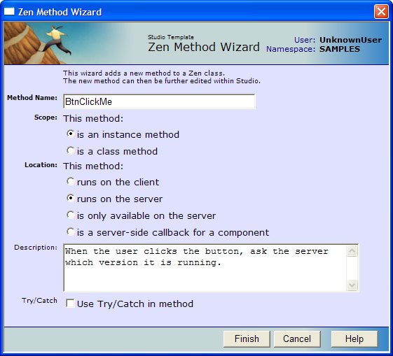 generated description: method wizard server