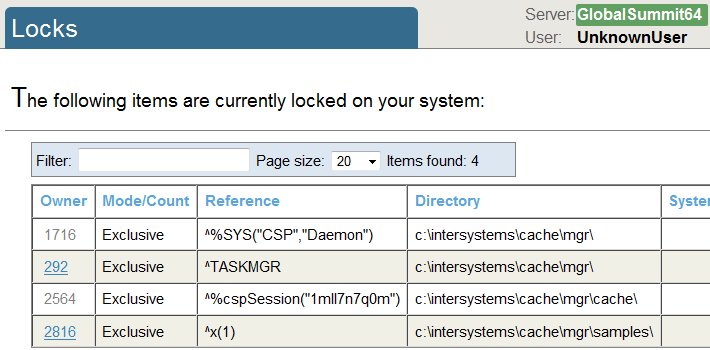 generated description: locktable