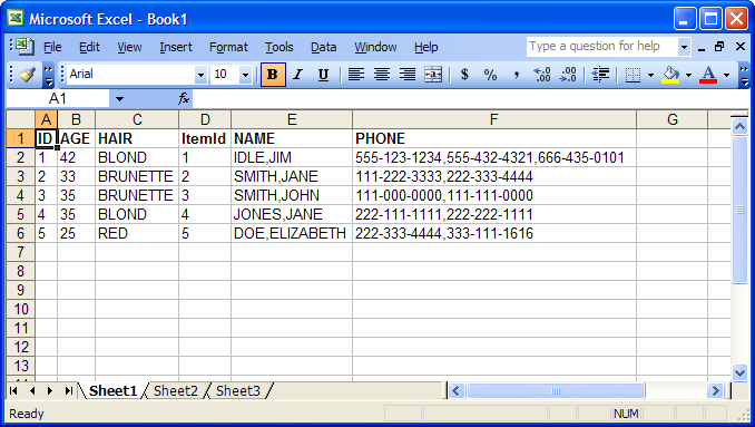 generated description: excel viewdata