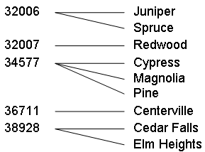 generated description: zip and city