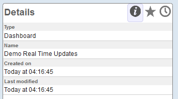 The Details worklist, showing fields for Type, Name, Created On date, and Last Modified date.