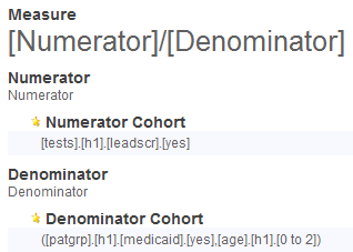 The same Quality Measure Definition shown above, but on the Quality Measure Manager screen.