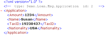 XML for a custom message type