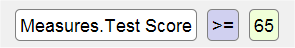 measures.test スコア >= 65