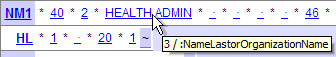 Cursor hovering over an element and a tooltip showing the element address
